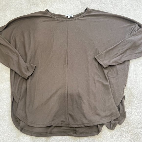 Umgee dark brown dolman 3/4 sleeve top, size M - Picture 3 of 5